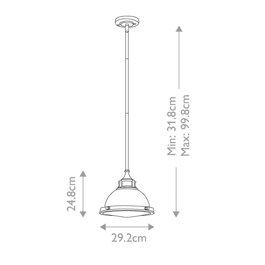 Hinkley - Lámpara colgante AMELIA 1xE27/60W/230V cromo brillante