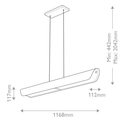 Hinkley - Lámpara colgante ARCO LED/43W/230V 3000K dorada