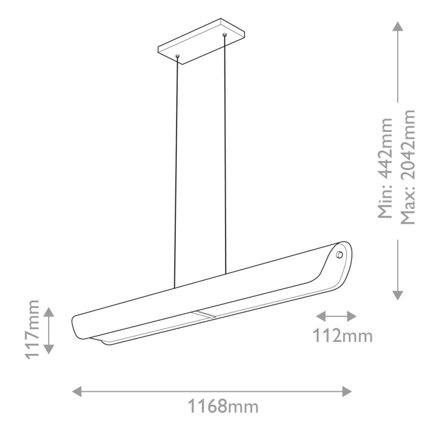 Hinkley - Lámpara colgante ARCO LED/43W/230V 3000K dorada