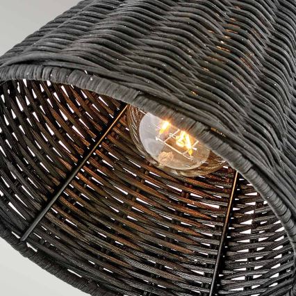 Hinkley - Aplique de pared tipo foco ARTI 1xE27/60W/230V, negro