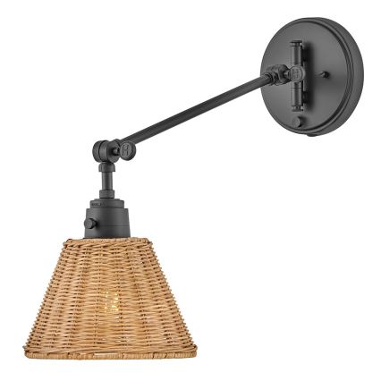 Hinkley - Aplique de pared orientable ARTI 1xE27/60W/230V negro/marrón