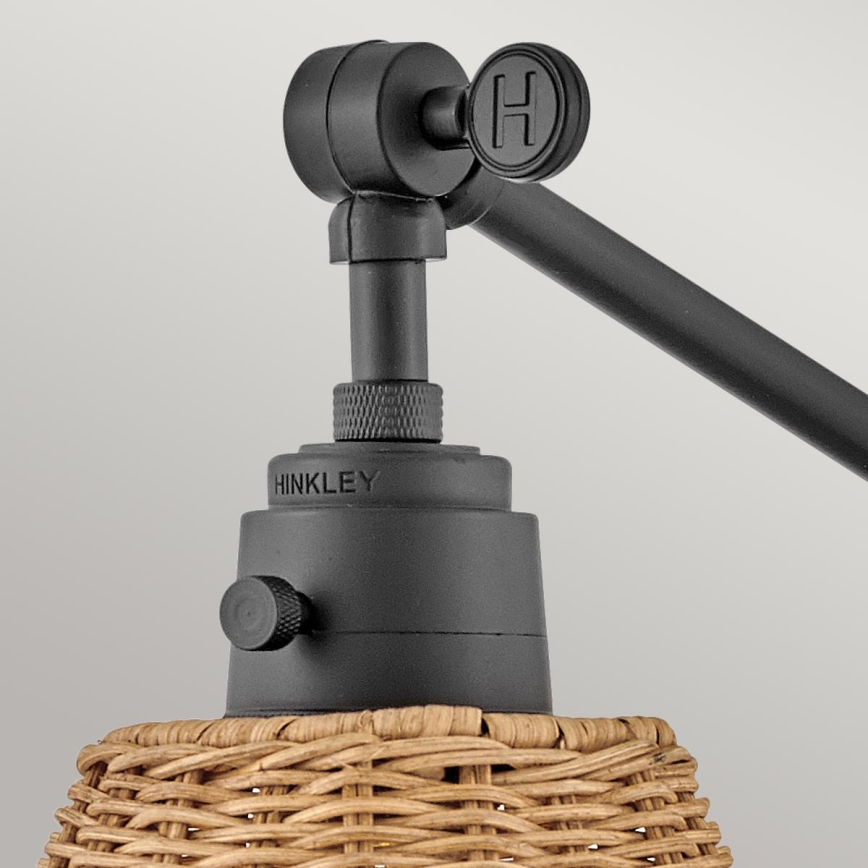 Hinkley - Aplique de pared orientable ARTI 1xE27/60W/230V negro/marrón