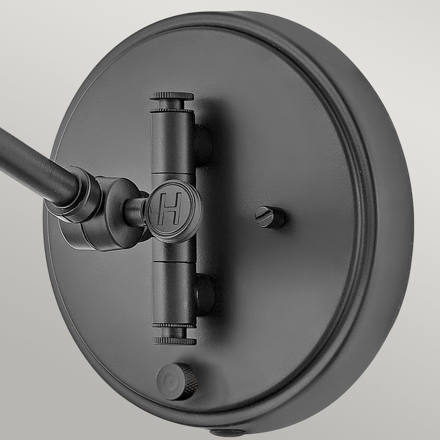 Hinkley - Aplique de pared orientable ARTI 1xE27/60W/230V negro/marrón