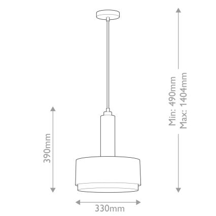 Hinkley - Lámpara colgante CEDRIC 2xE27/60W/230V diá. 33 cm latón