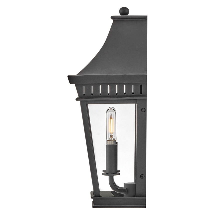 Hinkley - Aplique de exterior CHAPEL HILL 2xE14/40W/230V IP44 negro