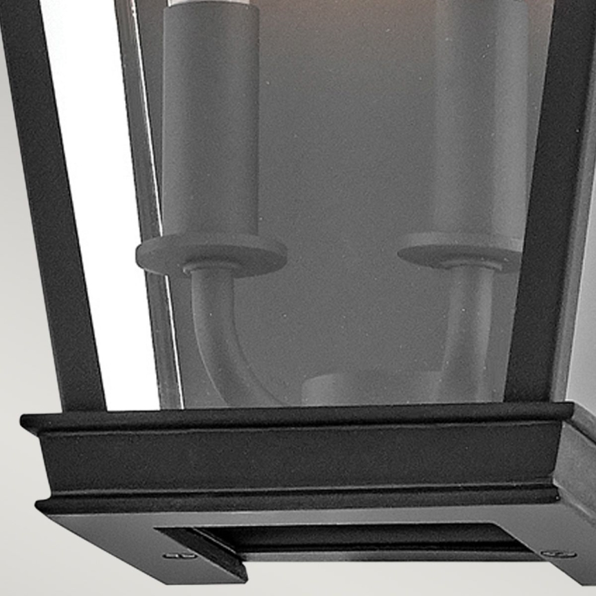 Hinkley - Aplique de exterior CHAPEL HILL 2xE14/40W/230V IP44 negro