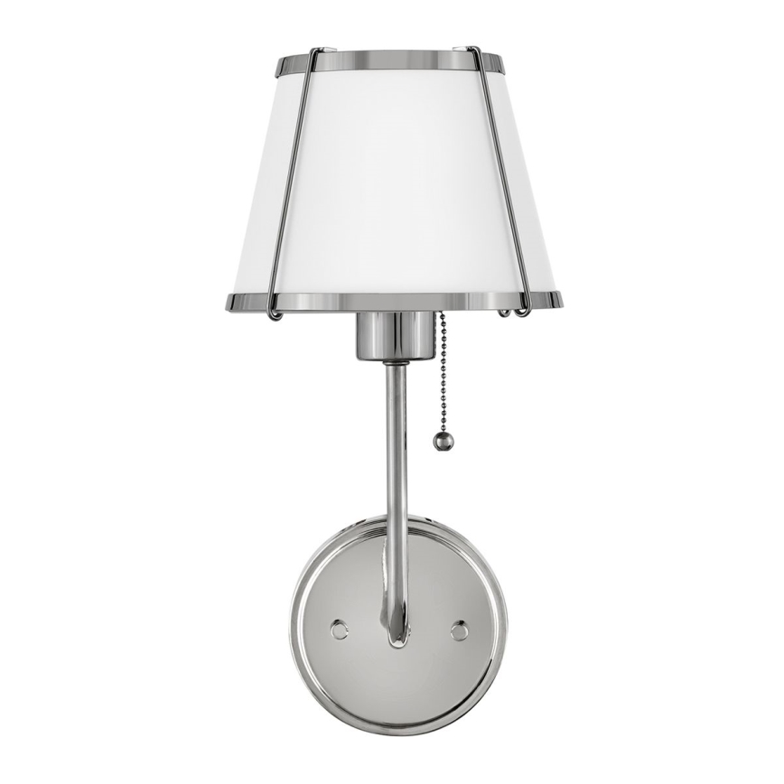 Hinkley - Aplique CLARKE 1xE27/40W/230V cromo brillante/blanco