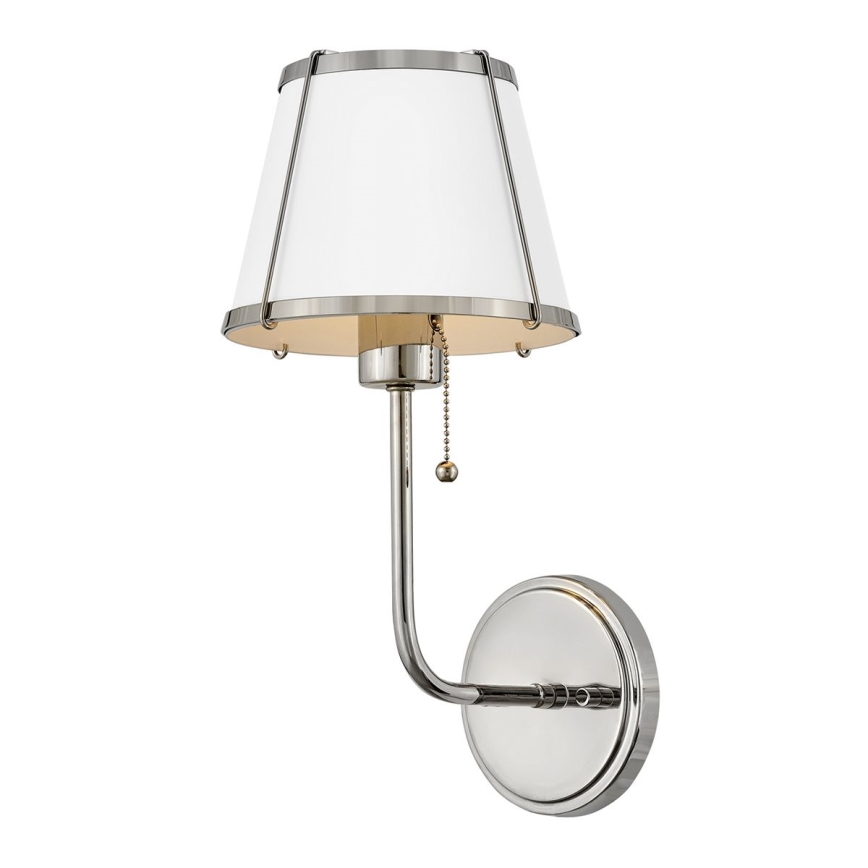 Hinkley - Aplique CLARKE 1xE27/40W/230V cromo brillante/blanco