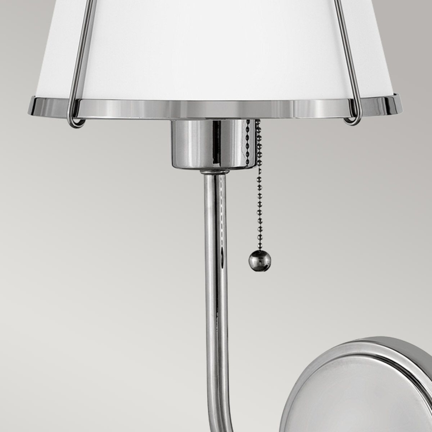 Hinkley - Aplique CLARKE 1xE27/40W/230V cromo brillante/blanco