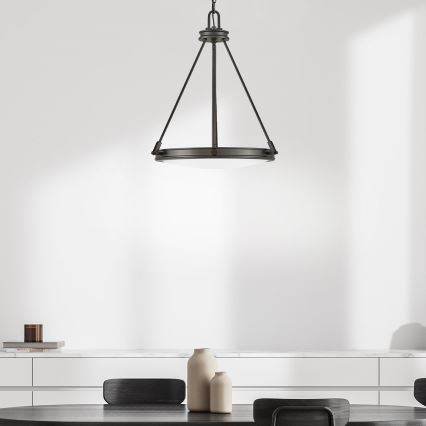 Hinkley - Lámpara colgante con cadena COLLIER 4xE14/40W/230V, Ø 54,3 cm, negra