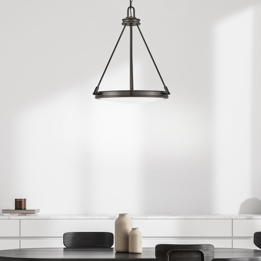 Hinkley - Lámpara colgante con cadena COLLIER 4xE14/40W/230V, Ø 54,3 cm, negra