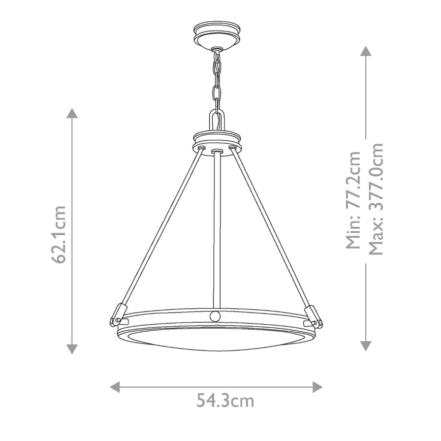 Hinkley - Lámpara colgante con cadena COLLIER 4xE14/40W/230V, Ø 54,3 cm, negra
