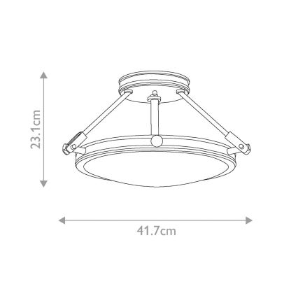 Hinkley - Lámpara de techo de superficie COLLIER 3xE14/40W/230V, Ø 41,7 cm, negra