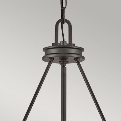 Hinkley - Lámpara colgante con cadena COLLIER 5xE27/40W/230V, diámetro 68,5 cm, negra