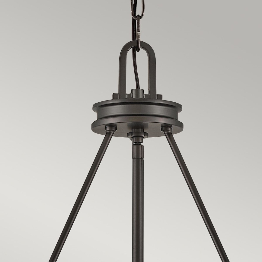 Hinkley - Lámpara colgante con cadena COLLIER 5xE27/40W/230V, diámetro 68,5 cm, negra