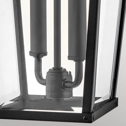 Hinkley - Aplique de exterior DAWSON 2xE14/40W/230V IP44 negro