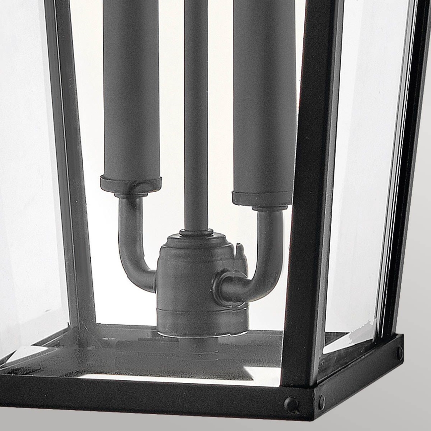 Hinkley - Aplique de exterior DAWSON 2xE14/40W/230V IP44 negro