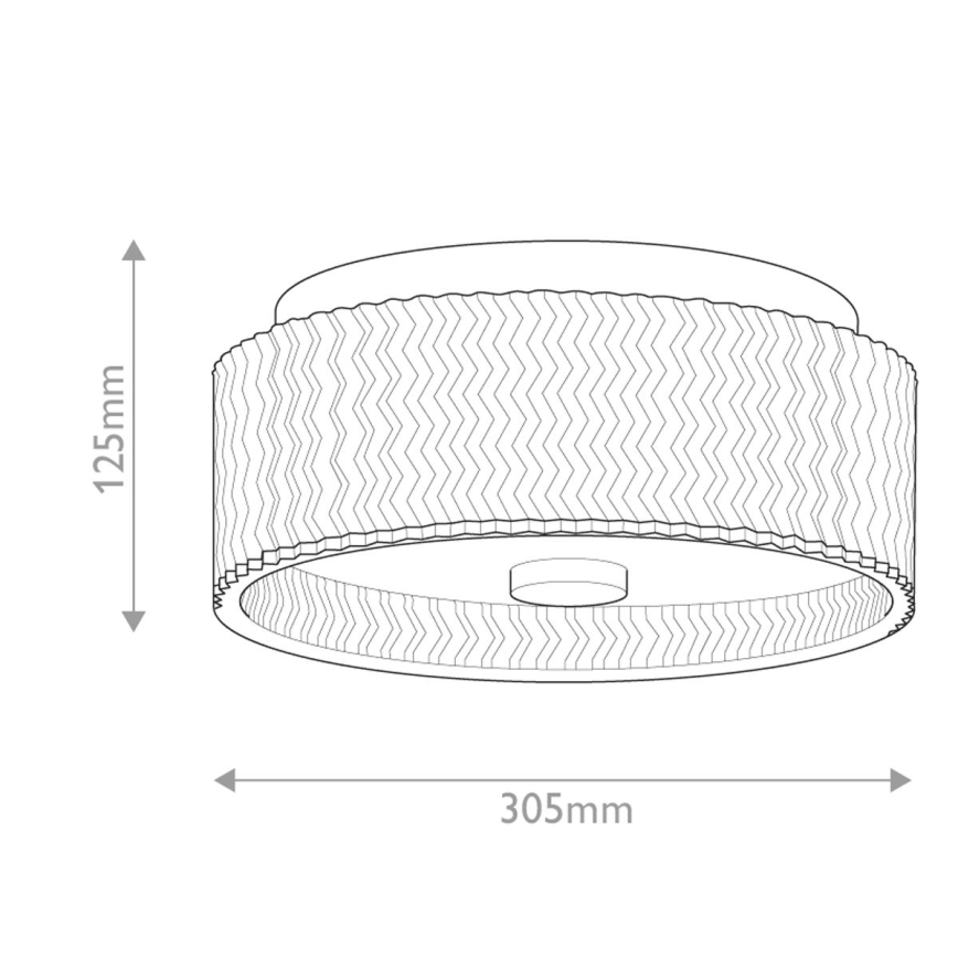 Hinkley Plafón ELLE 2xE27/60W/230V diá. 30,5 cm cromo brillante