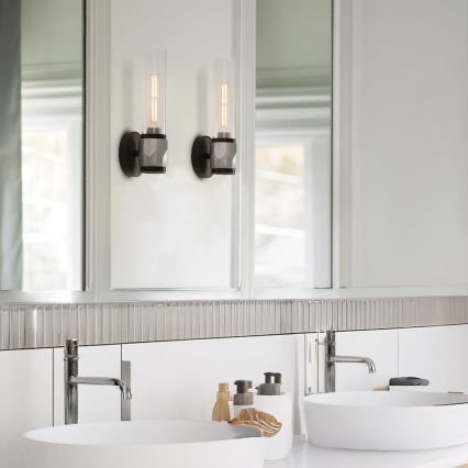 Hinkley - Aplique de pared para baño ELLISON 1xE27/40W/230V IP44 negro
