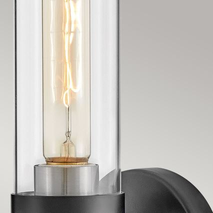 Hinkley - Aplique de pared para baño ELLISON 1xE27/40W/230V IP44 negro