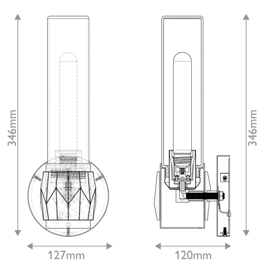 Hinkley - Aplique de baño ELLISON 1xE27/40W/230V IP44 dorado