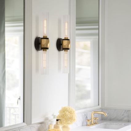 Hinkley - Aplique de baño ELLISON 2xE27/40W/230V IP44 dorado