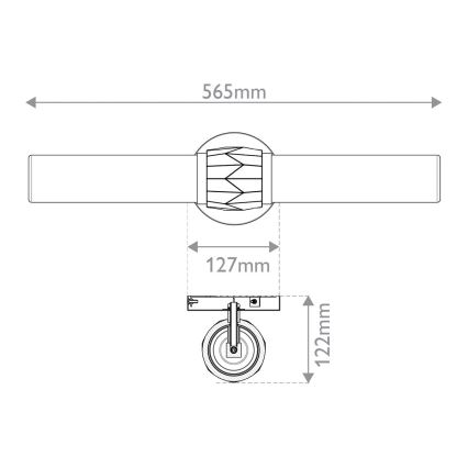 Hinkley - Aplique de baño ELLISON 2xE27/40W/230V IP44 dorado