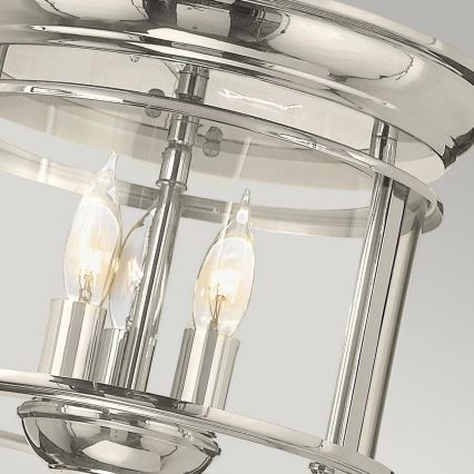 Hinkley - Plafón GENTRY 3xE14/40W/230V cromo brillante