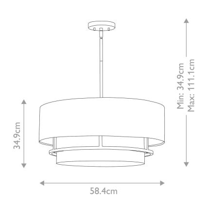 Hinkley - Lámpara colgante GRAHAM 4xE14/40W/230V