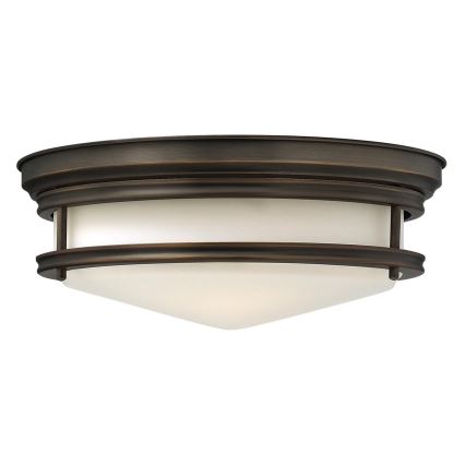 Hinkley - Luminaria de techo para baño HADLEY 3xE27/40W/230V IP44, acabado en bronce