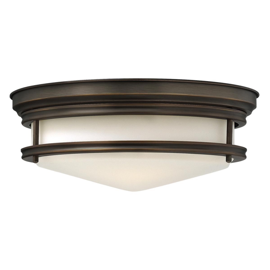 Hinkley - Luminaria de techo para baño HADLEY 3xE27/40W/230V IP44, acabado en bronce