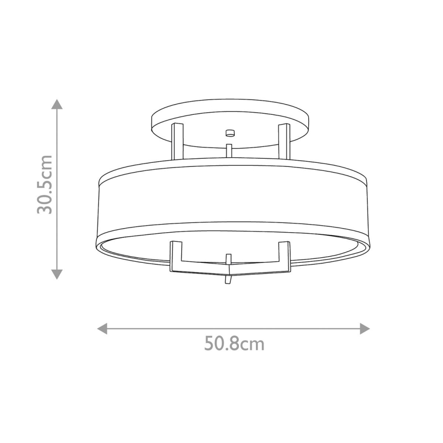 Hinkley - Lámpara de techo HAMPTON 3xE27/60W/230V Ø 50,8 cm dorada