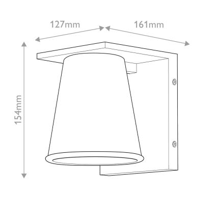 Hinkley - Aplique LED para exterior HANS 1xGU10/8W/230V IP44 negro
