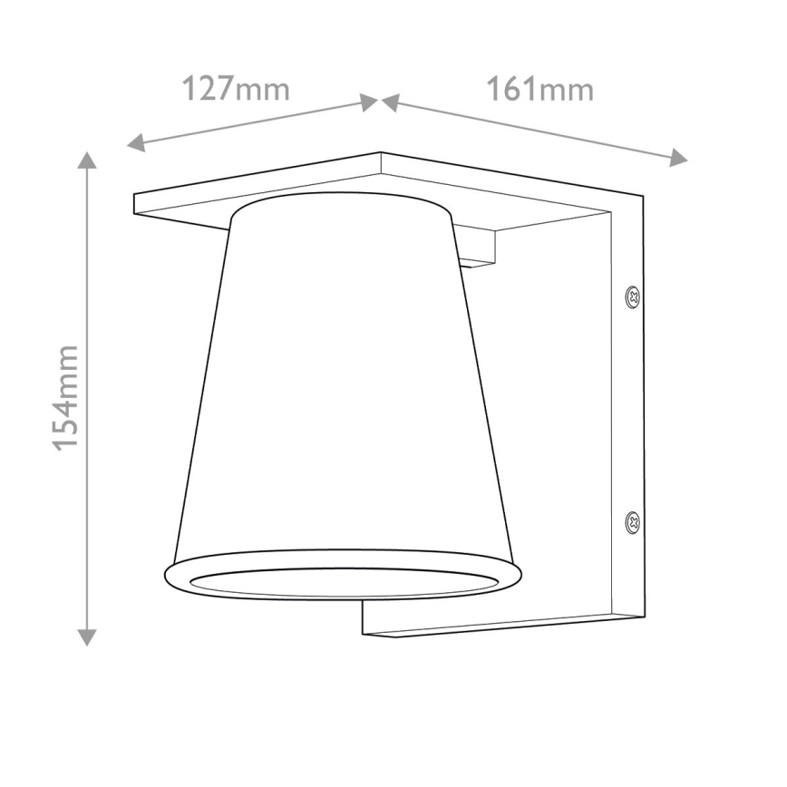 Hinkley - Aplique LED para exterior HANS 1xGU10/8W/230V IP44 negro
