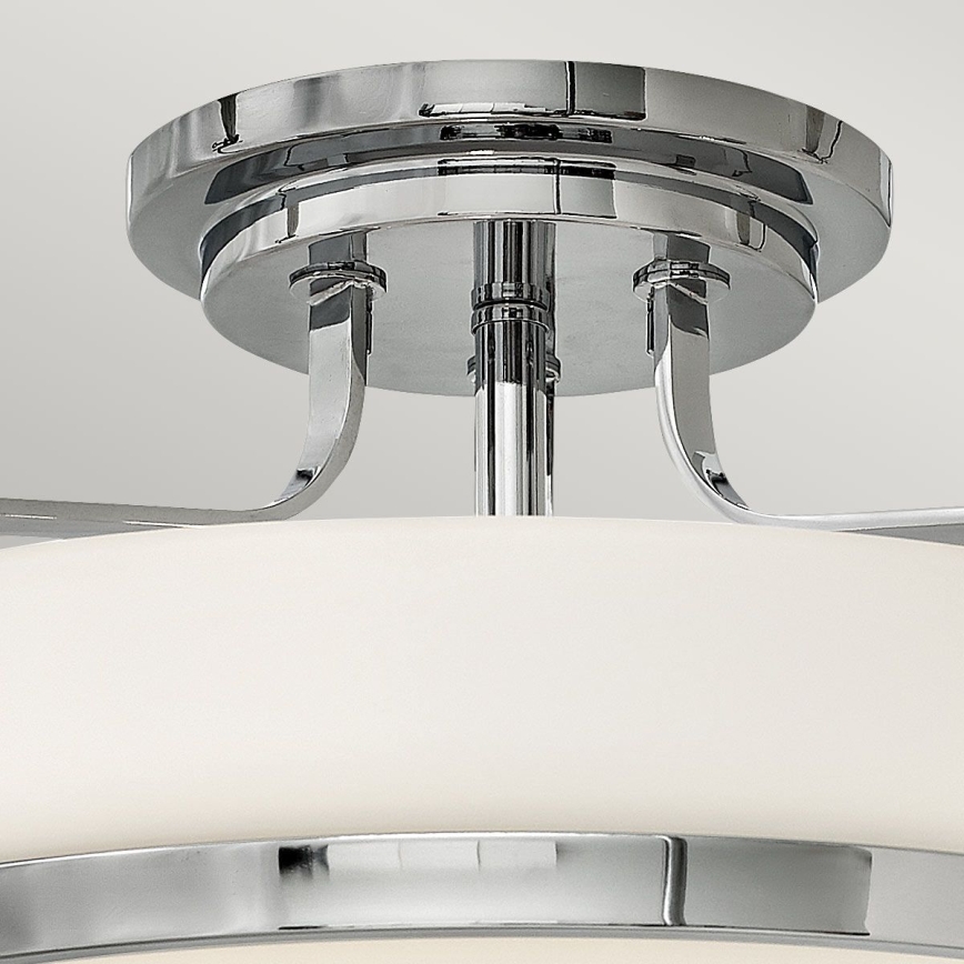 Hinkley - Lámpara de techo de montaje en superficie HARPER 3xE27/60W/230V Ø 45,6 cm cromo brillante