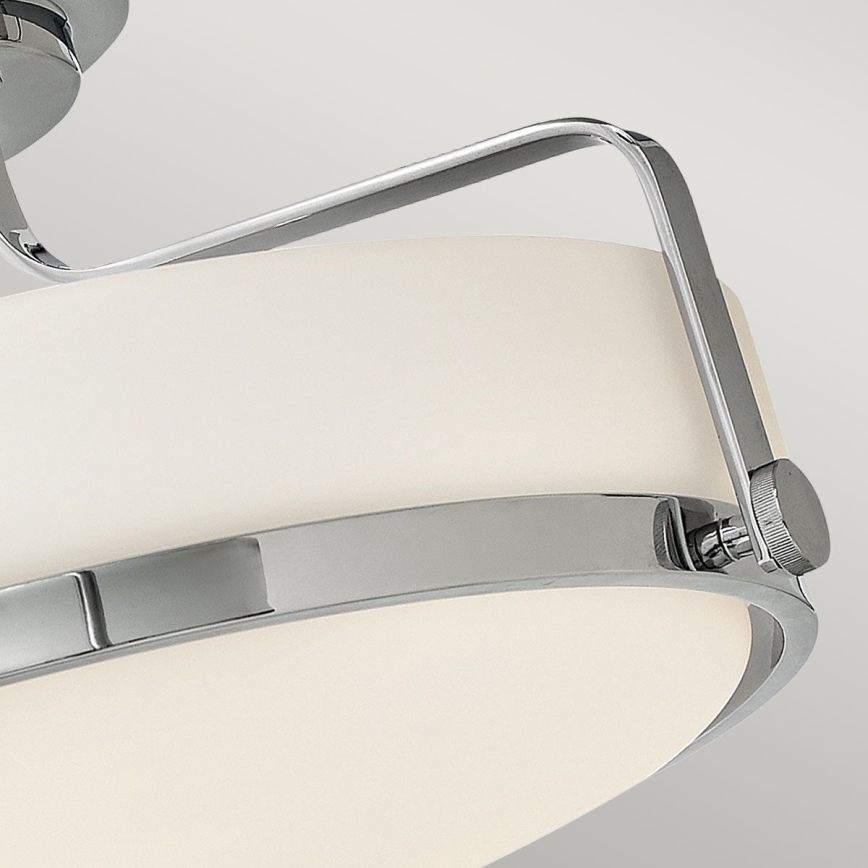 Hinkley - Lámpara de techo de montaje en superficie HARPER 3xE27/60W/230V Ø 45,6 cm cromo brillante