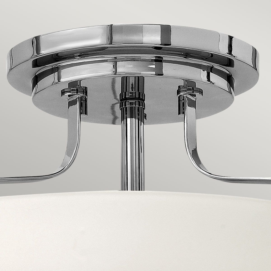 Hinkley - Lámpara de techo de superficie HARPER 3xE27/60W/230V Ø 36,6 cm acabado en cromo brillante