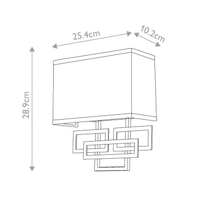 Hinkley - Aplique de pared LANZA 2xE14/40W/230V cromo mate