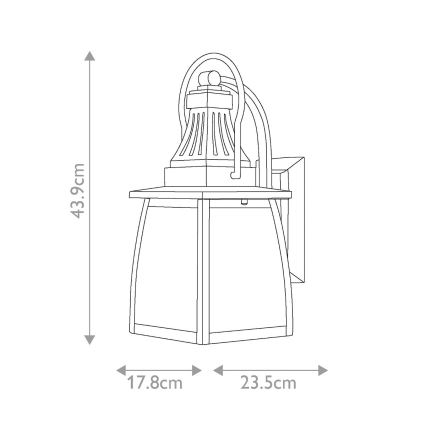 Hinkley - Aplique de exterior MONTAUK 2xE14/60W/230V IP44