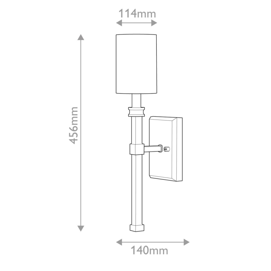 Hinkley - Aplique de pared MOORE 1xE14/40W/230V dorado