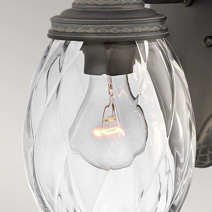 Hinkley - Aplique de exterior PLANTATION 1xE27/40W/230V IP44 negro