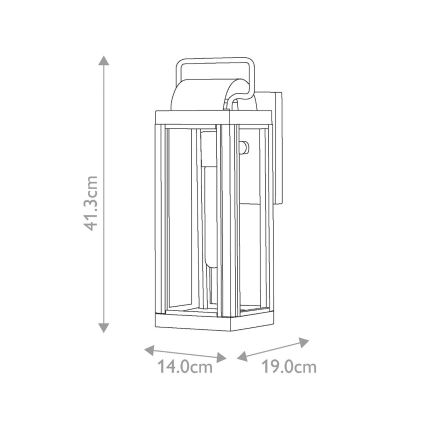 Hinkley - Aplique de pared exterior HARBOR 1xE27/60W/230V IP44 bronce