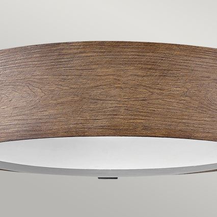 Hinkley - Plafón SAWYER 3xE14/40W/230V diá. 38 cm secuoya/marrón