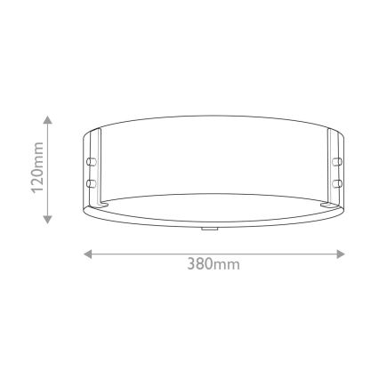 Hinkley - Plafón SAWYER 3xE14/40W/230V diá. 38 cm secuoya/marrón