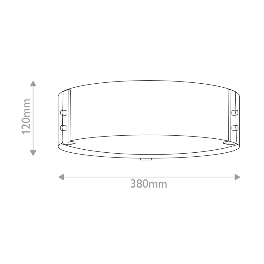 Hinkley - Plafón SAWYER 3xE14/40W/230V diá. 38 cm secuoya/marrón