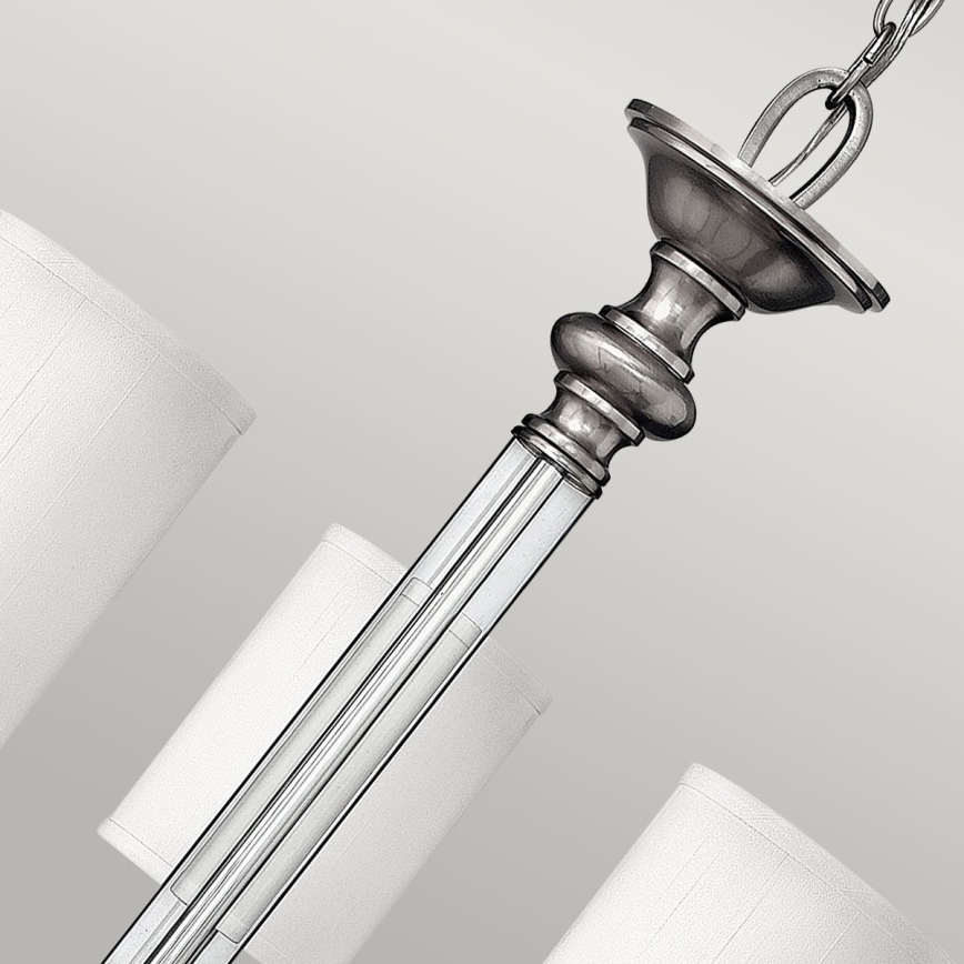 Hinkley - Lámpara colgante SUSSEX con cadena 5xE14/40W/230V cromo mate