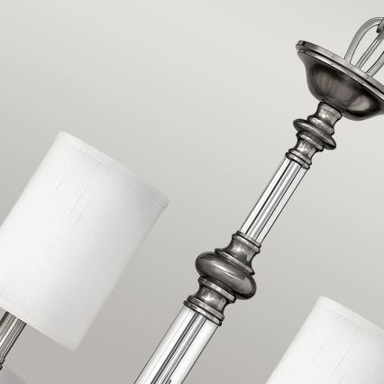 Hinkley - Lámpara de araña con cadena SUSSEX 9xE14/40W/230V cromo mate