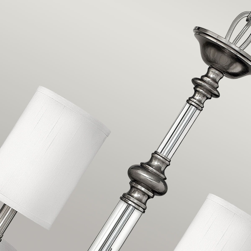 Hinkley - Lámpara de araña con cadena SUSSEX 9xE14/40W/230V cromo mate