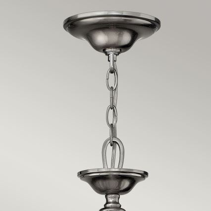 Hinkley - Lámpara de araña con cadena SUSSEX 9xE14/40W/230V cromo mate