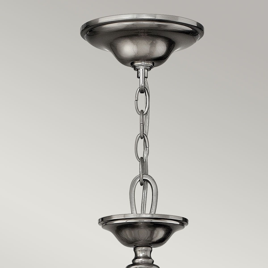 Hinkley - Lámpara de araña con cadena SUSSEX 9xE14/40W/230V cromo mate